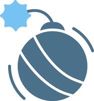 Bomb Glyph Two Color Icon Design vector