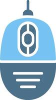 Computer Mouse Glyph Two Color Icon Design vector