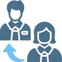 Change Management Glyph Two Color Icon Design vector