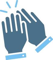 Clap Glyph Two Color Icon Design vector