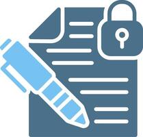 Confidential Glyph Two Color Icon Design vector