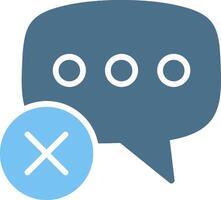 Delete Glyph Two Color Icon Design vector