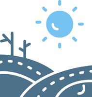 Field Glyph Two Color Icon Design vector