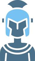 Gladiator Glyph Two Color Icon Design vector