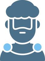 Hercules Glyph Two Color Icon Design vector