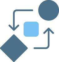 Looping Glyph Two Color Icon Design vector