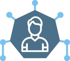 Outsourcing Glyph Two Color Icon Design vector