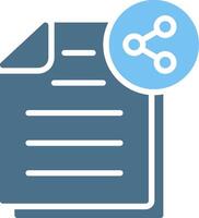 Share Glyph Two Color Icon Design vector
