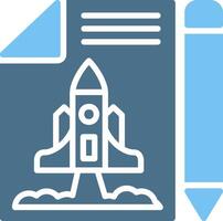 Startup Glyph Two Color Icon Design vector