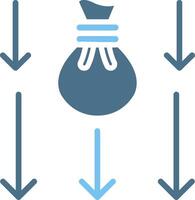 Wage Glyph Two Color Icon Design vector