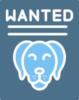 Wanted Glyph Two Color Icon Design vector