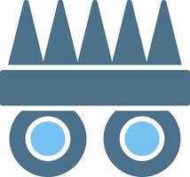 Claws Glyph Two Color Icon Design vector