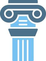 Column Glyph Two Color Icon Design vector