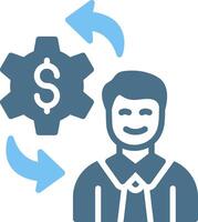 Employment Glyph Two Color Icon Design vector