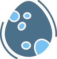 Dinosaur egg Glyph Two Color Icon Design vector