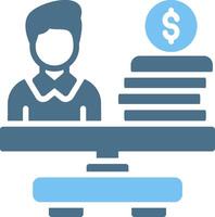 Equity Glyph Two Color Icon Design vector