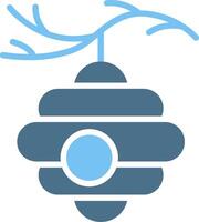 Hive Glyph Two Color Icon Design vector