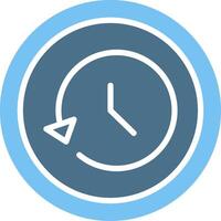 History Glyph Two Color Icon Design vector