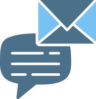 Mail Glyph Two Color Icon Design vector