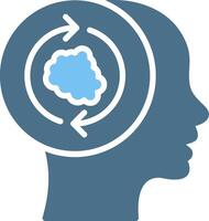 Psychological Glyph Two Color Icon Design vector