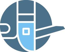 Sewing Shuttle Glyph Two Color Icon Design vector