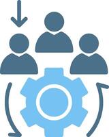 Selection Process Glyph Two Color Icon Design vector