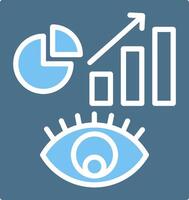 Visualization Glyph Two Color Icon Design vector