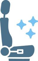 Car Seat Glyph Two Color Icon Design vector