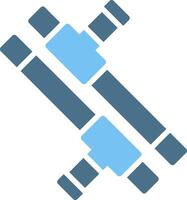 Tonfa Glyph Two Color Icon Design vector