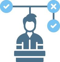 Decision Making Glyph Two Color Icon Design vector