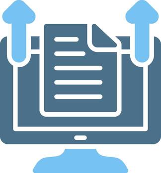 Upload Glyph Two Color Icon Design vector