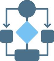 Data Flow Glyph Two Color Icon Design vector