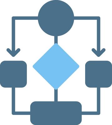 Data Flow Glyph Two Color Icon Design