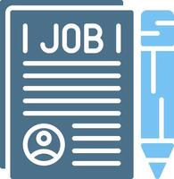Curriculum Vitae Glyph Two Color Icon Design vector
