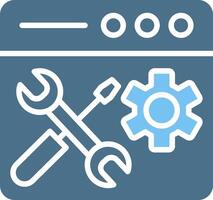 Maintenance Glyph Two Color Icon Design vector