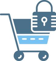 Lockout Glyph Two Color Icon Design vector