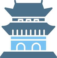 Ming Tomb Glyph Two Color Icon Design vector