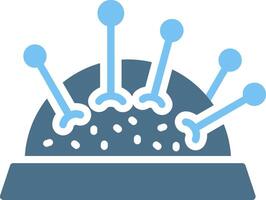 Pin Cushion Glyph Two Color Icon Design vector