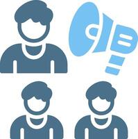 Public Relations Glyph Two Color Icon Design vector