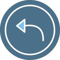 Reply Glyph Two Color Icon Design vector