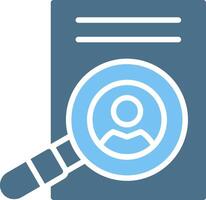 Recruiting Glyph Two Color Icon Design vector
