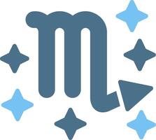 Scorpio Glyph Two Color Icon Design vector