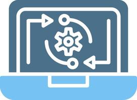 Process Glyph Two Color Icon Design vector