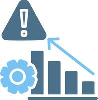 Risk Glyph Two Color Icon Design vector