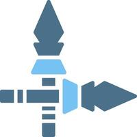 Spears Glyph Two Color Icon Design vector