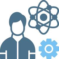 Genius Glyph Two Color Icon Design vector