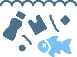 Ocean Glyph Two Color Icon Design vector
