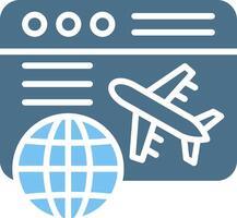 International Glyph Two Color Icon Design vector
