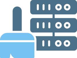 Data Cleaning Glyph Two Color Icon Design vector