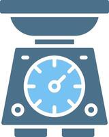 Weight Scale Glyph Two Color Icon Design vector